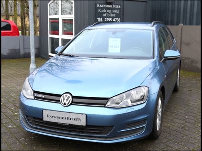 VW Golf VII TDi 110 BlueMotion Variant (2015), 330.000 km, 69.000 Kr.